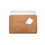 Soft-touch genuine leather laptop sleeve in 13 and 15 Inches