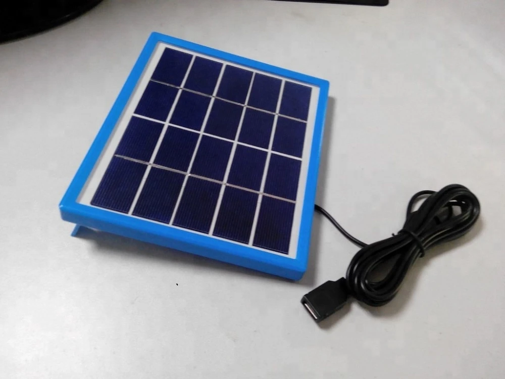 Solar System Mini Combine Tempered Glass Solar Panel To Charge Mobile Phone Directly 6V 5W