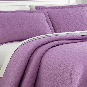 Solid color comfortable hand feeling diamond quilted bedspreads quilts for king bed