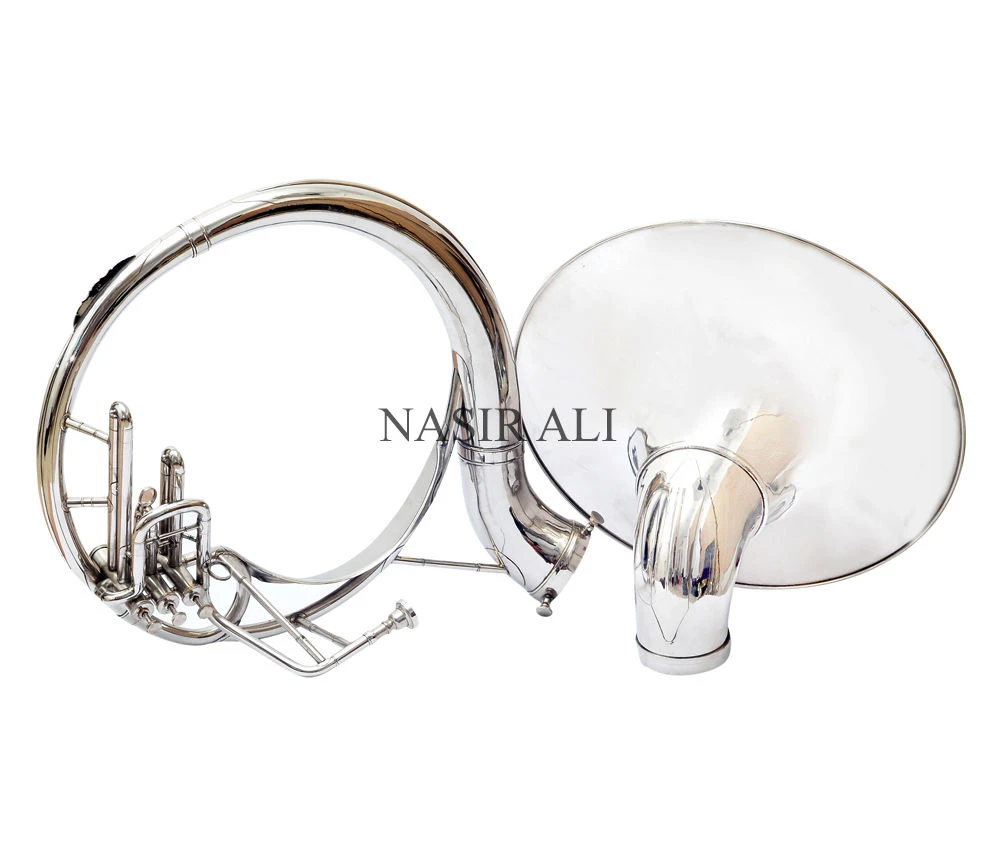 Sousaphone Nickel Model New Brass And Wind Musical Instrument Made In India
