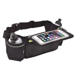 Sports touch screen sport running jogging hiking waterproof fanny pack waist bag with two water bottle holder