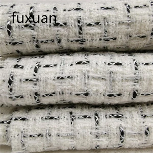 spring summer 100%polyester mix yarn  boucle yarn big belly yarn woolen fabric check design used for coat