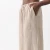 Import Spring Summer 2021 New Khaki Cotton Linen Clothes High Waist WomenS Trousers White Office Wide Legs Women Pants from China