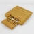 Import Square bamboo cheese cutting board with knife and fork set from China