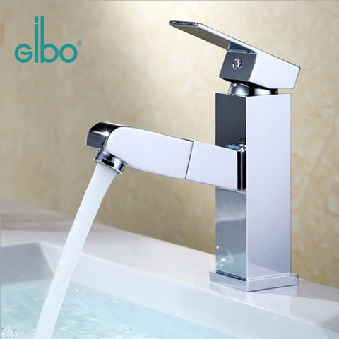 square wash luxury pull out basin mixer faucet water tap