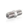 stainless steel carbon steel brass pipe fitting 1/4 3/8 1/2 nipple connector NPT