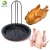 Import Stainless Steel Chicken Roaster Rack Holder With Bowl Tin Chef&#x27;s Select Non-stick Barbecue Grilling Baking Pan BBQ Accessories from China
