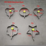 Stainless Steel Egg Ring Egg Shaper Pancake Mold with Heart/Round/Star/Flower/Mouse Shapes Pack of 5 Fried Egg Mold