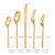Import Stainless Steel Gold Brush cutlery, gold matte flatware, flatware gold plated from China