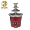 Stainless Steel Home Chocolate Fondue Fountain Mini Electrical Party 3 Tier Home Use Chocolate Fondue Fountain