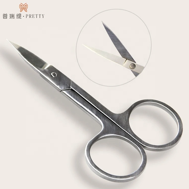 Stainless Steel Small tools Eyebrow Nose Hair Scissors Cut Manicure Facial Tweezer
