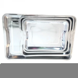 Stainless steel square plate baking plate hotel restaurant servicing plate  servicing tray