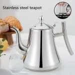 Stainless Steel Teapot Kitchenware Tabletop Tea And Coffee Pour Over Serving Teapot With Infuser