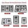 standard reasonable price gas cooker 5 burner combination gas and electric stove with Cast Iron Support