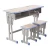 Import Steel Desk Student Two Seat Training chair adn table librarian table and chair from China