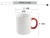 Import Stoneware white cup sublimation mug with red handle from China