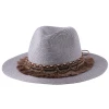 Straw Hat Female Summer Seaside Resort Raffia Hat Shading A Small Jazz Hand-Strap Cowboy Panama wholesale