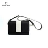 Stylish customized black leather evening bag clutch leather designer bags women handbags