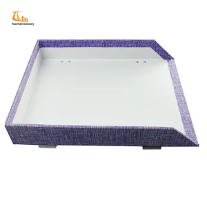 Stylish Office/Home Purple Color Frabric File Tray