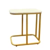Super september big promotion marble top side table end table with metal leg