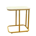 Super september big promotion marble top side table end table with metal leg