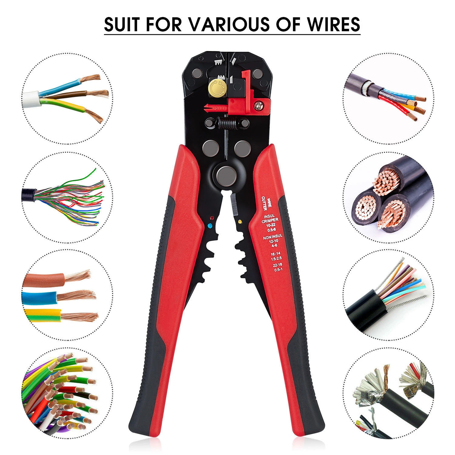 Supply 5 in 1 multifunctional wire stripper  automatic wire stripper crimping tool  crimping tool