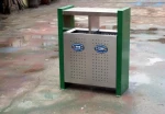 Supply Light blue stainless steel trash can metal garbage can foot pedal/Waste bin/ash-bin