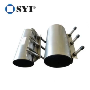 SYI Full Stainless Steel Single Band Coupling Repair Pipe Clamp For Cast Iron Pipe