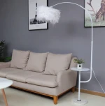 Table Feather floor lamp metal body fashion  stand lamps