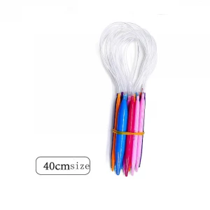 Taidian 12pcs/set 40/60/80cm Transparent Tube Knitting tool sweater needle ABS plastic ring needle
