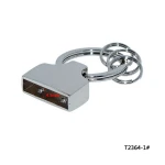 TANAI blank logo 19mm silver plating zinc alloy manual diy key chain with small round rings