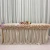 Import TC005E beautiful chiffon ruffled party table skirt banquet table cloth from China