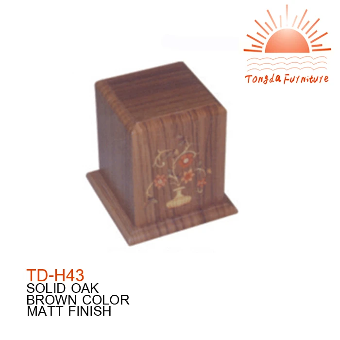 TD-H43 mini wooden factory export pet coffin box  factory price wooden urn