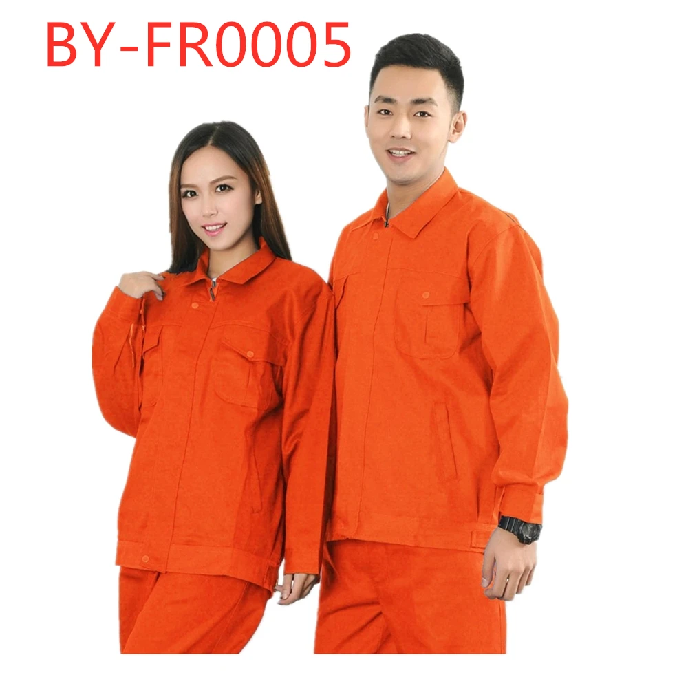 thick 100% cotton anti friction professional welding  labor protection iron worker wear flame-retardant clothing  BY-DH0005