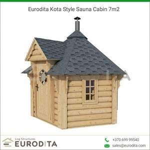 Top Quality No Finger Joint Eurodita Kota Style Sauna Cabin 7m2