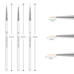 Top quality Transparent crystal nail art drawing pen nail art liner painting brush