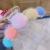 Import Trendy fur ball  Acrylic hair claw for women rainbow color  hair clamps clip for women hair decoration from China