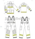 UL certified fire fighter suit/fireman rescue uniforms/NFPA1971 Turnout Gear