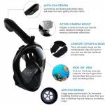 Underwater Scuba Anti Fog Full Face Diving Mask Snorkeling Respiratory Mask Safe Waterproof Swimming Diving Scuba Package Set