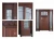 Import Unique black walnut wood fiberglass main entry door with sidelite from China