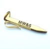 Unique Customer Design Alphabet Custom Antique Gold Tie bar Tie Clip