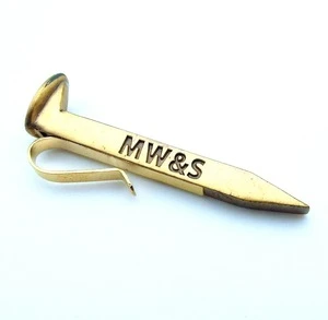 Unique Customer Design Alphabet Custom Antique Gold Tie bar Tie Clip
