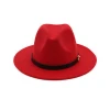 Unisex Pannama Wool Felt Fedora Hats With Decoration