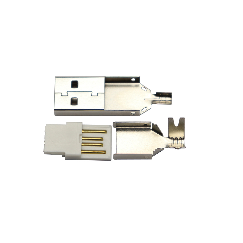 USB 2.0 A Plug Molding Male Solder Type  USB A male Connector