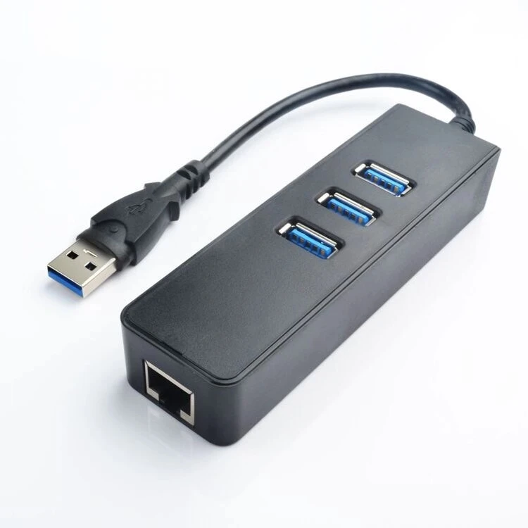USB 3.0 Hub and Network card  2 in 1 100 Mbps  Ethernet Adapter  USB Hub Rj45
