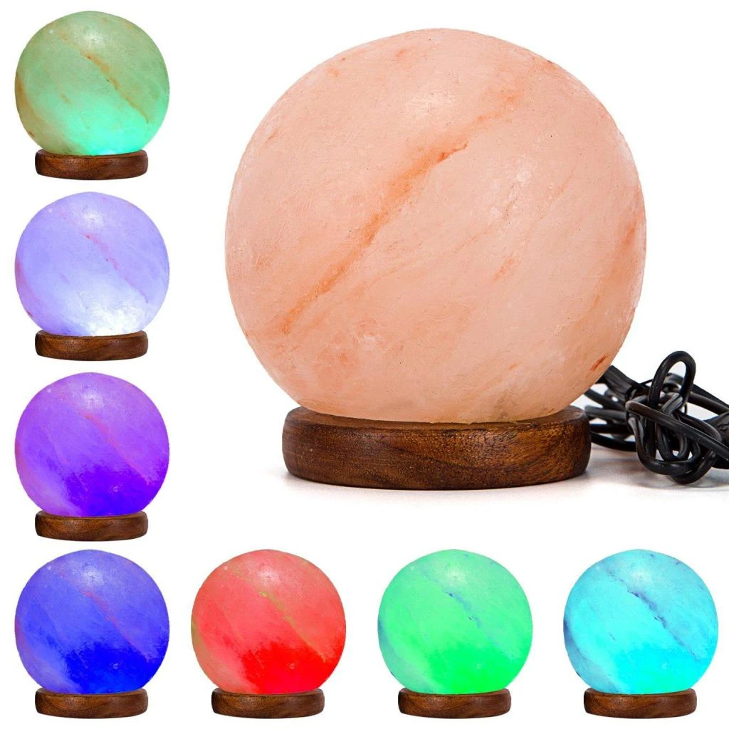 USB Himalayan Salt Lamps 7 color lights best quality  Organic Material