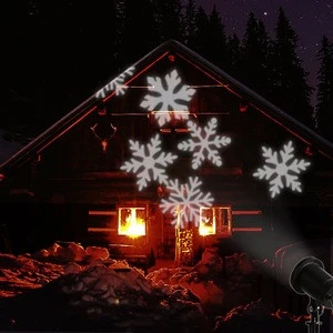 US/EU/UK Power Adapter Customizable patterns outdoor lawn waterproof snowflake pattern LED projection lamp stage lights