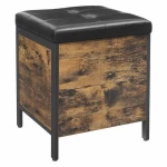 VASAGLE Hallway Living Room Bedroom Bed End Stool Storage Bench Flip Top Storage Ottoman Trunk with Padded Seat