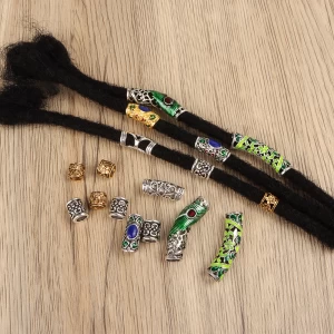 VAST wholesale african hair extension beads hair braiding beads kid hair beads for braids dreads locs jewelry accessories