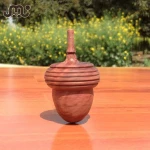 Vintage classical wooden acorn spinning top